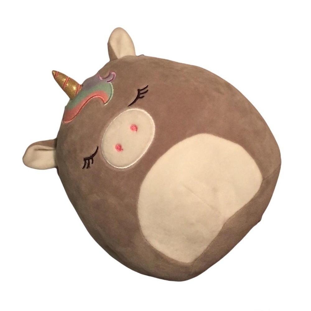 Squishmallow Teresa the Grey Unicorn Rainbow stuffed animal 8 in